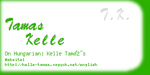 tamas kelle business card